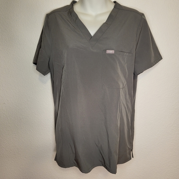 Figs Fionlite Scrubs Tops in Slate Grey size Medium - Picture 1 of 4